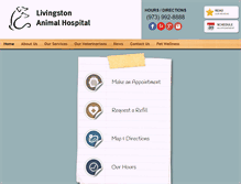 Tablet Screenshot of livingstonanimalhosp.com